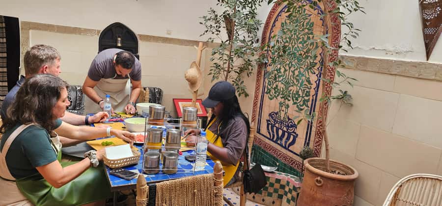 Marrakech: Moroccan Cooking Class with Local Chef - Eating the meal you prepared