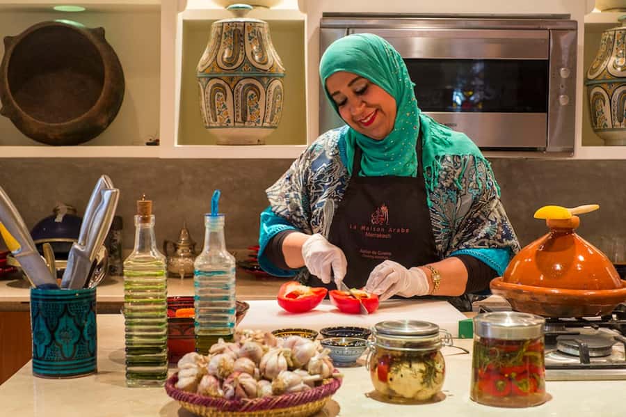 Marrakech: Moroccan Cooking Workshop at La Maison Arabe - Meet the dada and learn how the class works