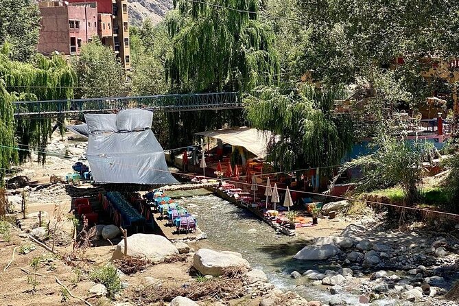 Marrakech: Ourika Valley & Atlas Mountains Shared Trip with lunch - Riverside lunch after the climb