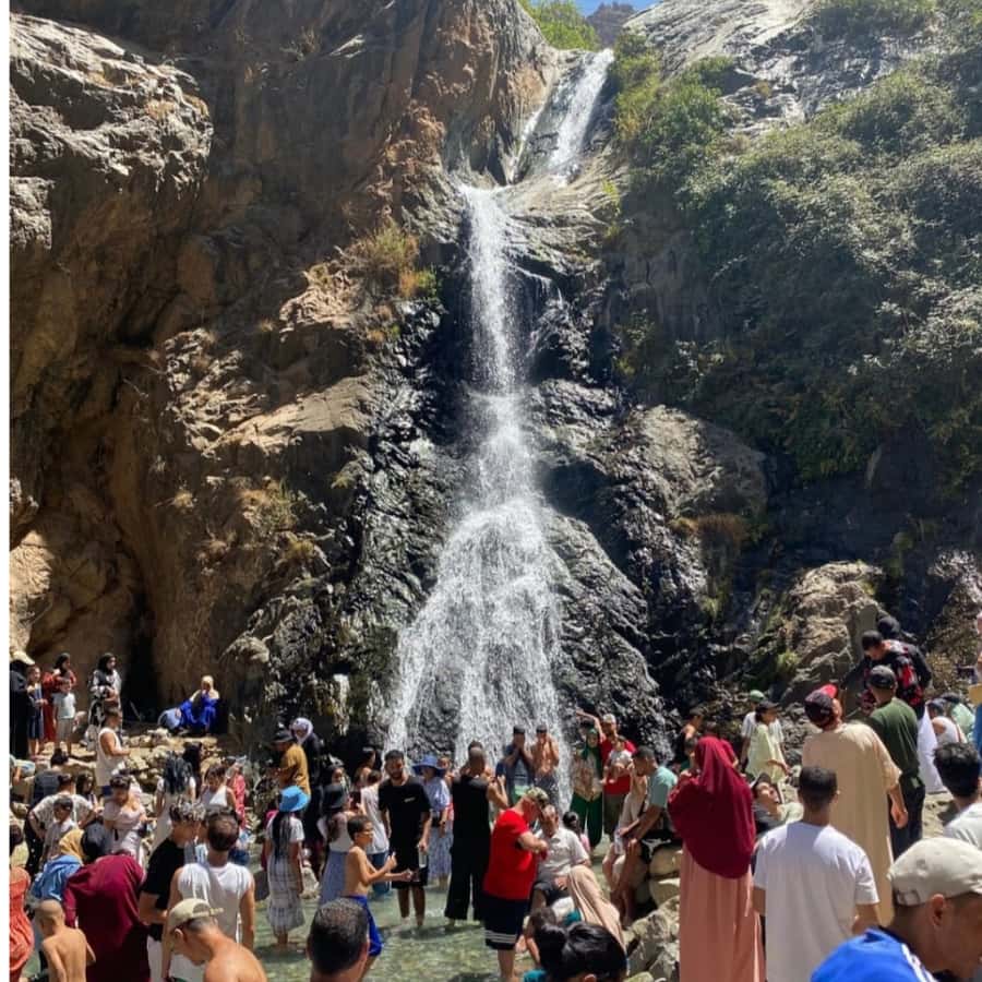 Marrakech: Ourika Valley, Waterfalls Private Trip with Lunch - Walking to the Setti Fatma waterfalls