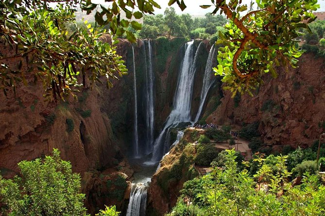 Marrakech: Ouzoud Waterfalls Guided Day Trip with Boat Ride - Arriving above the falls