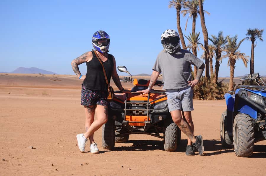 Marrakech: pack quad and camel ride in the palm grove - Mint tea, bread, honey, and olives