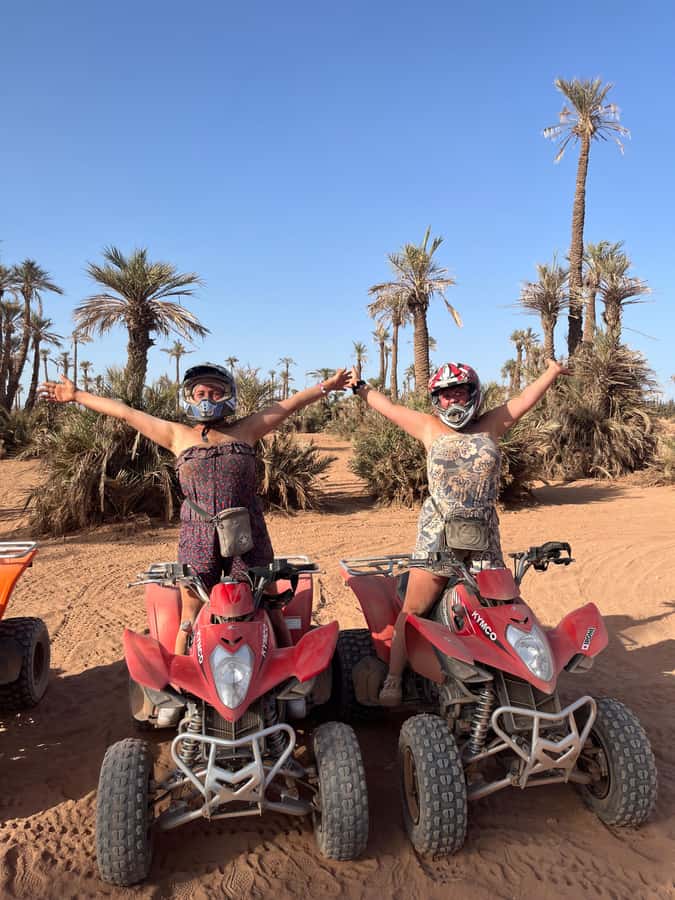 Marrakech: Palm Grove and Jbilat Desert Quad Bike Tour - Getting ready at the quad base