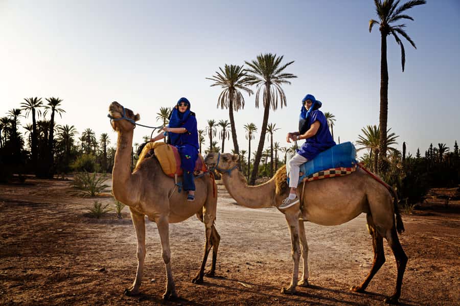 Marrakech Palmeraie: Camel Ride at Sunset - Getting dressed for the camel ride