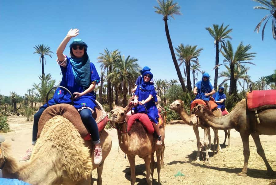 Marrakech Palmeraie: Camel Ride & Quad Bike Experience - Quad biking across dusty tracks