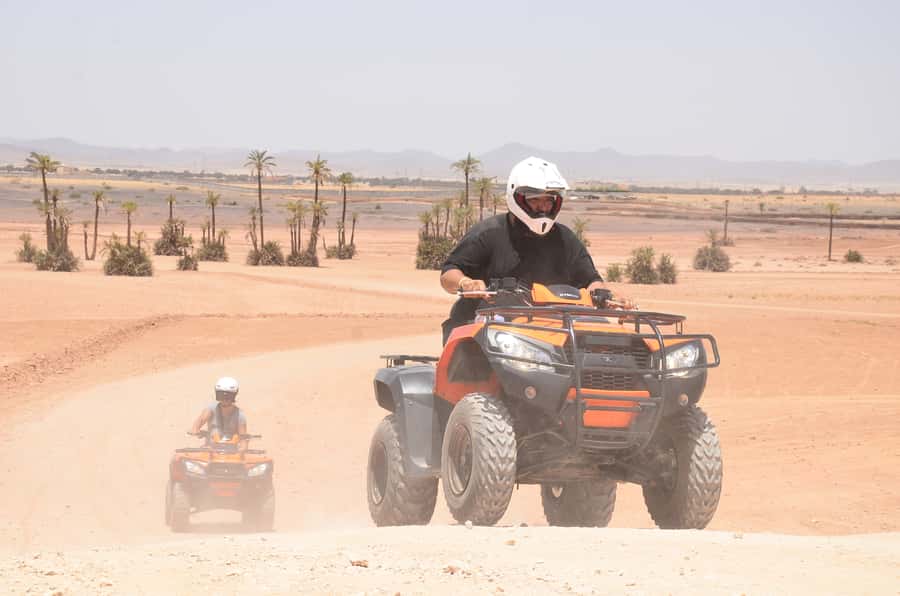 Marrakech: Palmeraie Guided Quad Tour with Tea Break - Thirty more minutes of off-road riding