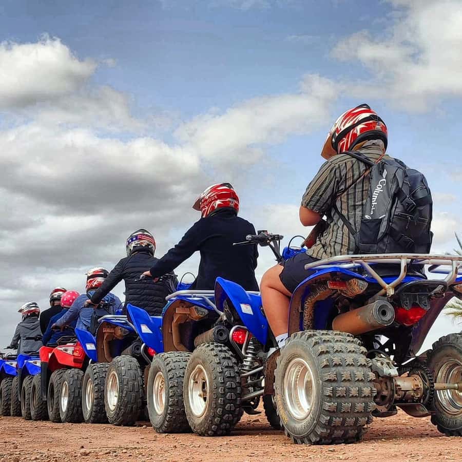 Marrakech: Palmeraie Private Quad Bike Experience - A calm start with helmets, goggles, and a five-minute lesson