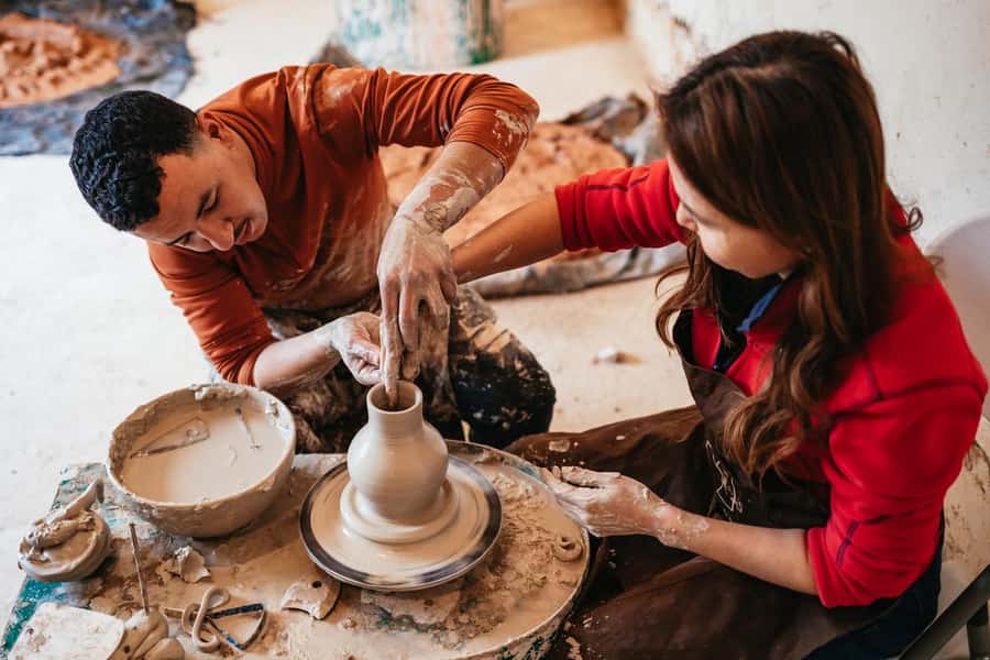 Marrakech: Pottery Workshop - Learning the traditional potter’s wheel