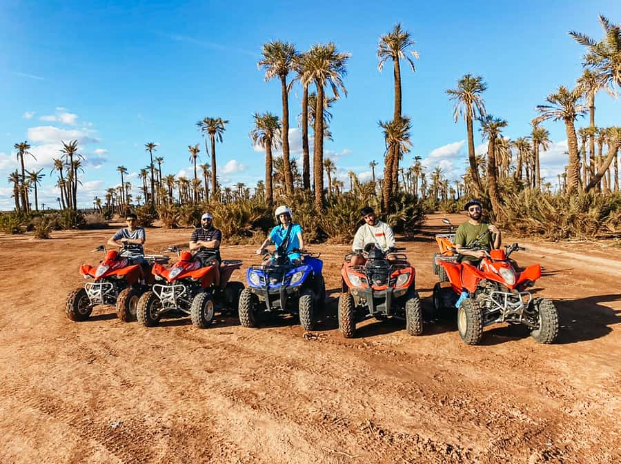 Marrakech: Quad Bike Tour to Palm Oasis and Jbilat Desert - Two hours across rocky tracks and palm groves