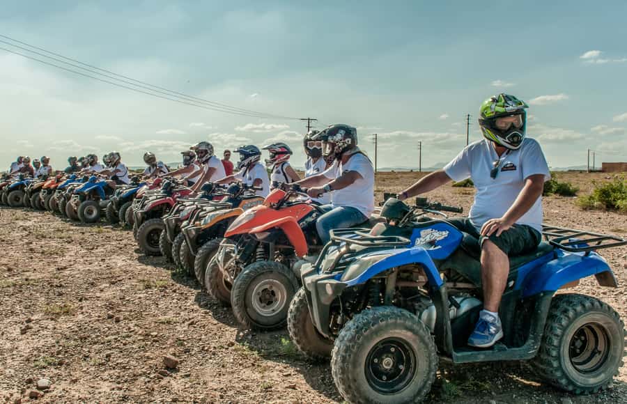 Marrakech: Quad Tour in Jbilets Desert with Palm Grove - An hour across dusty tracks and plateaus