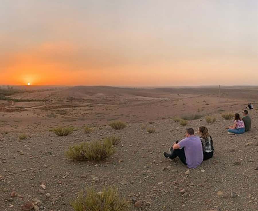 Marrakech: Sunrise Desert Tour with Camel Ride and Breakfast - Riding camels as the sky brightens