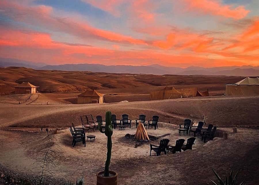 Marrakech: Sunset Dinner in Agafay Desert with Camel Ride - Sunset tea beside the Berber camp