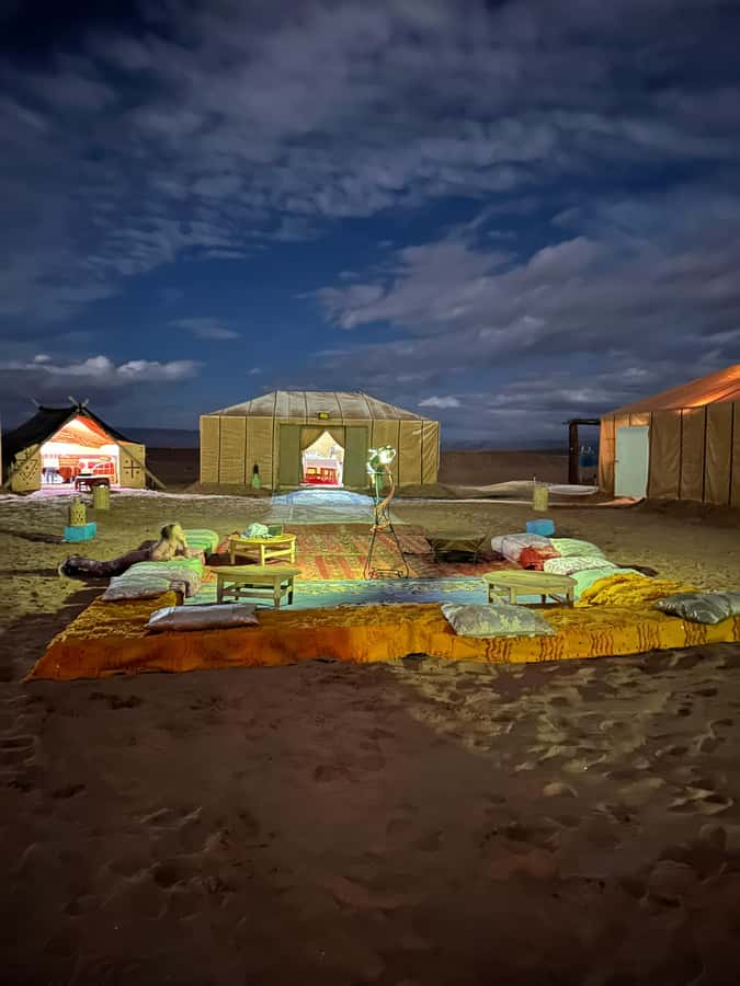 Marrakech to Zagora Desert: 2-Day trip via Ait Benhadou - Reaching camp by camel at sunset