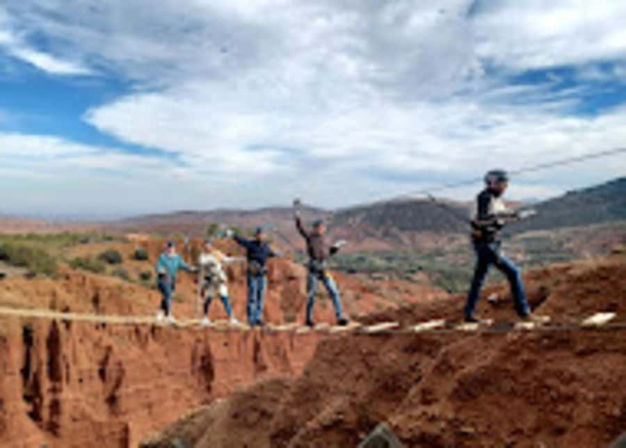 Marrakech: Zip-Line in the Atlas Mountains & Berber villages - Argan oil, bread, and Moroccan tea