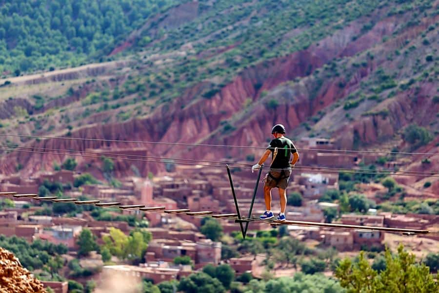 Marrakech: Zipline and Breakfast in the Atlas Mountains - Flying above cliffs and valleys