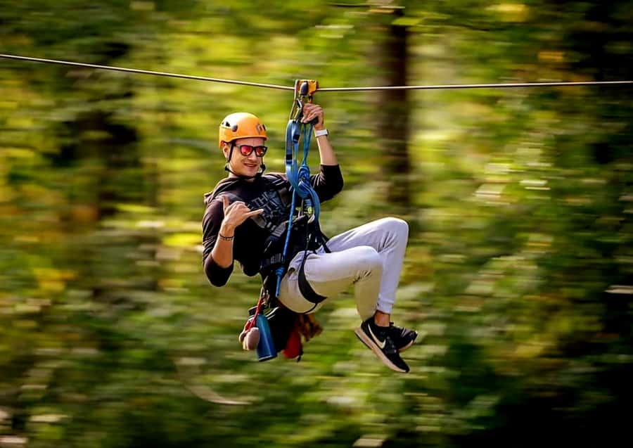 Marrakech: Zipline and Breakfast in the Atlas Mountains - Getting fitted for the zipline course