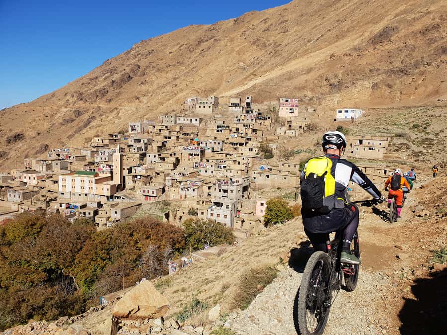 Marrakesh: Toubkal National Park Mountain Bike Trip w/Lunch - From Marrakesh to Imlil beneath Toubkal
