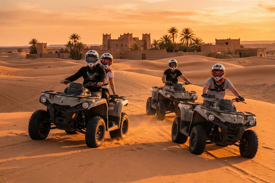 Merzouga : Adventure Quad Bike Safari, & Sandboarding - Starting at Ksar Tanamouste