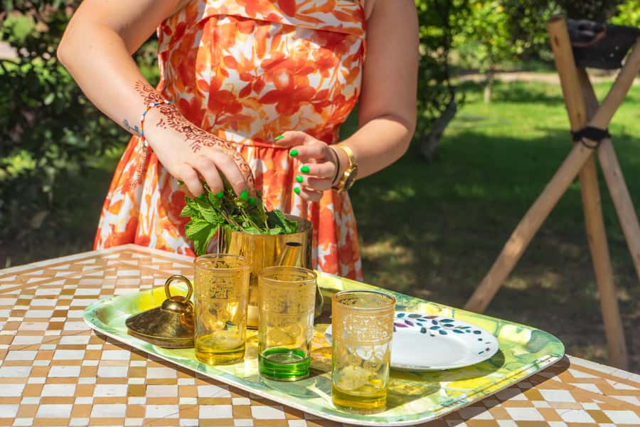 Moroccan Cooking Class: Farm-to-Table Tagine - Mint tea beneath the olive trees