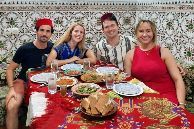 Moroccan Cooking Class & Marrakech Market Visit with Chef Khmisa - Eating the meal you helped prepare