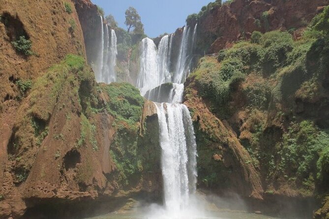 Ouzoud Waterfalls Day Trip - Cascade Ouzoud - Ouzoud Falls - At the base: spray, boats, and natural pools