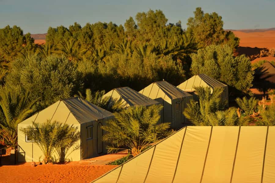 Overnight in Luxury Tent in Desert Camp Erg Chebbi Merzouga - A camel ride timed for sunset