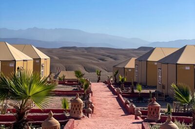 Overnight stay in the Agafay Desert, Deluxe Tent with Show and Swimming Pool