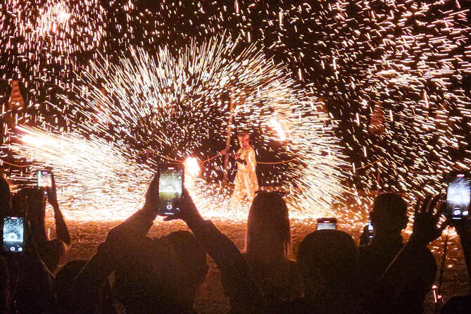 Premium Agafay Desert: Camel, Quad, Dinner & Fire Show - Dinner, Moroccan tea, and an evening under the stars