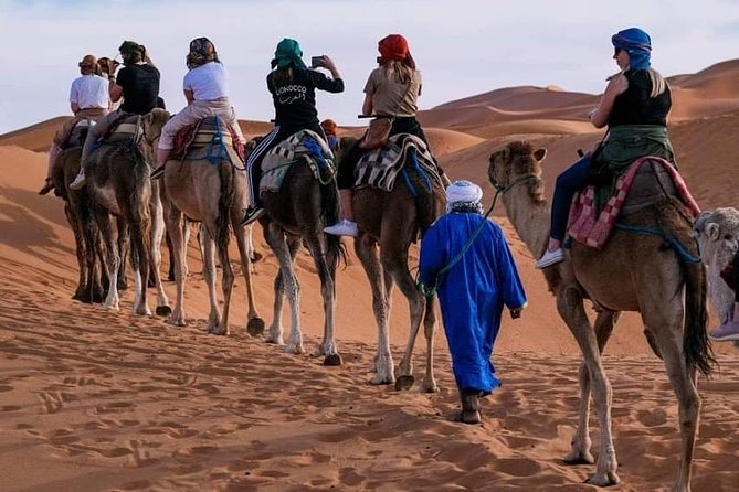 Private Desert Odyssey: Marrakech to Merzouga 3-Day Adventure - The Erg Chebbi camel ride and sunset camp