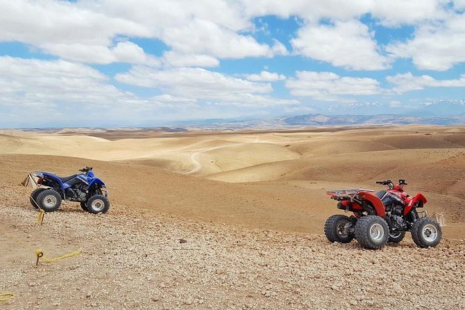 Quad biking excursion in The Desert Of Agafay & Lalla takerkoust - Riding through Berber villages and forest tracks