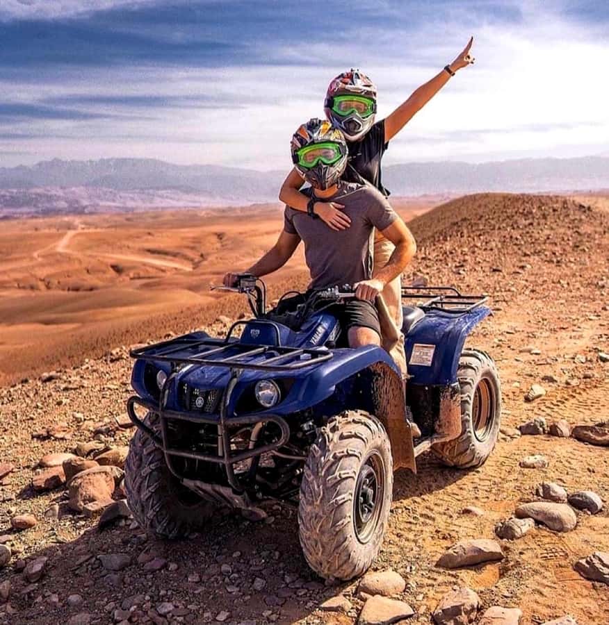 Quad biking in Agafay Desert with lunch & Camel Ride & pool - Mint tea and lunch at a Berber camp