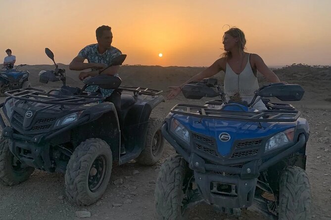 Quad excursion to the Agafay desert near Marrakech - A camel ride with Berber clothing