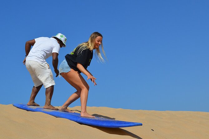 Sandboarding guided experience from Agadir&Taghazout - The real workout is climbing back up