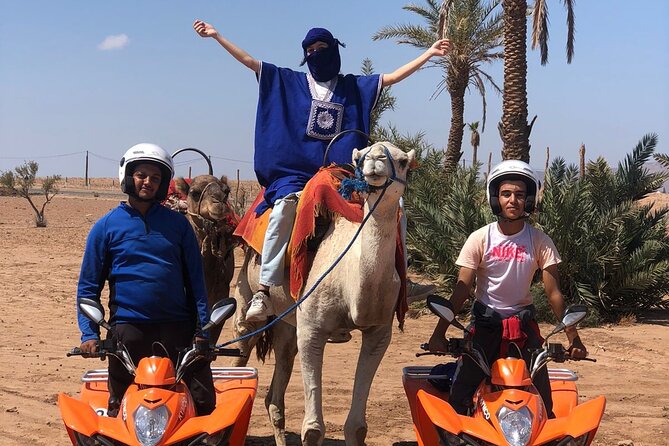 Sensational quad and camel ride in the palm grove - Two hours through palms and stone