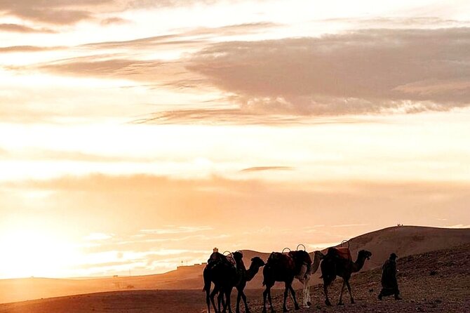 Sunset & Camel Ride & Dinner in Desert Agafay Marrakech - Music, campfire, and the evening finish
